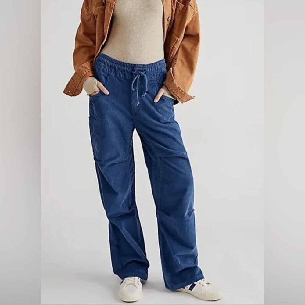 Free People Modern Love Pull-On Cord Jeans